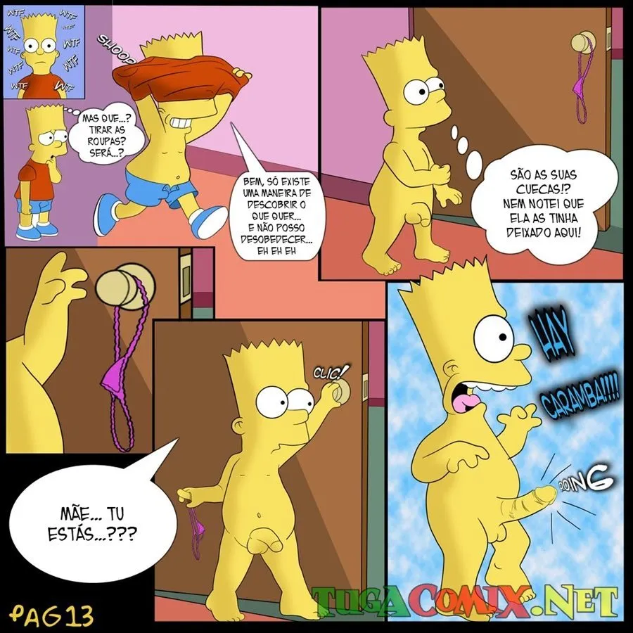 Os Simpsons Hentao : Marge subindo pelas paredes e fodendo com o Bart
